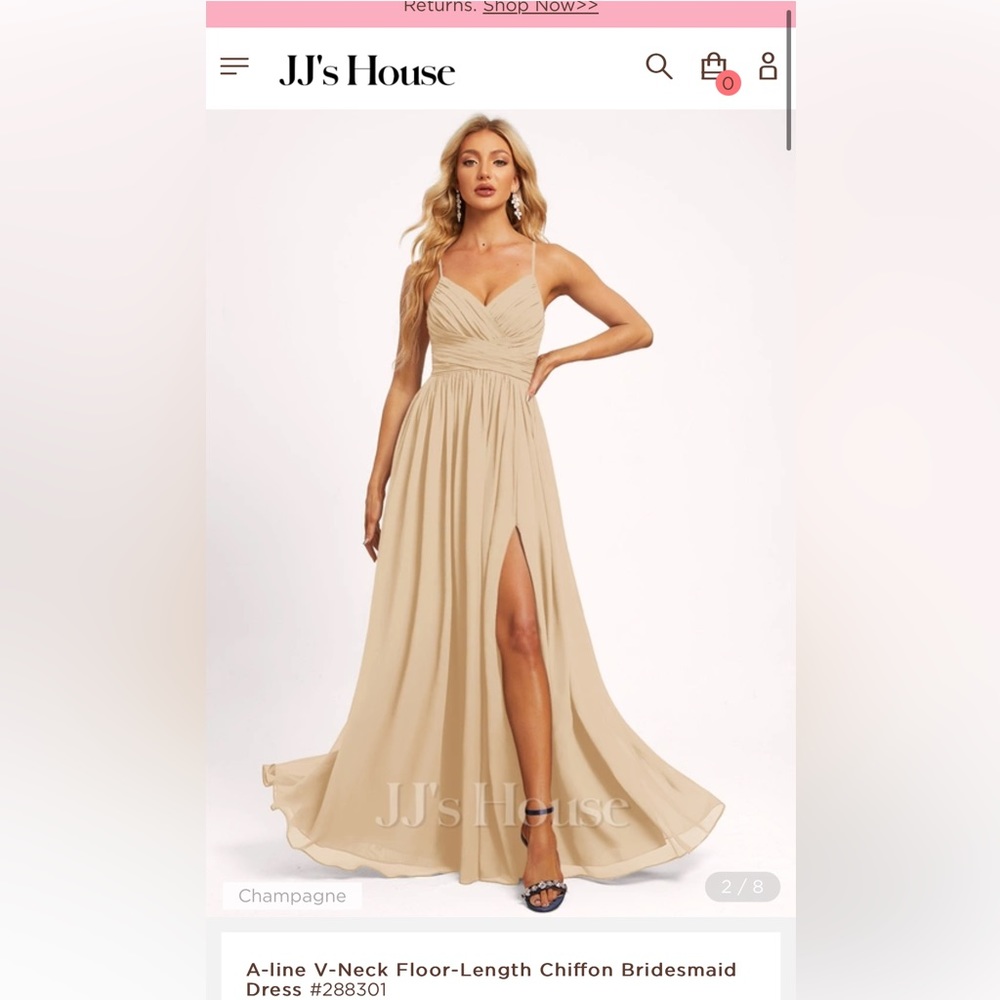 Champagne bridesmaid dress